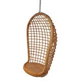 Used Rattan Hanging Egg Chair