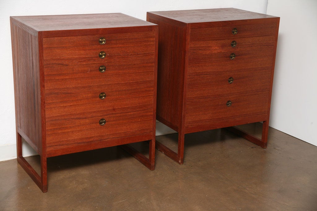 Pair of Danish Modern Commodes by France & Son