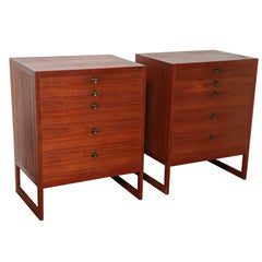 Pair of Danish Modern Commodes by France & Son