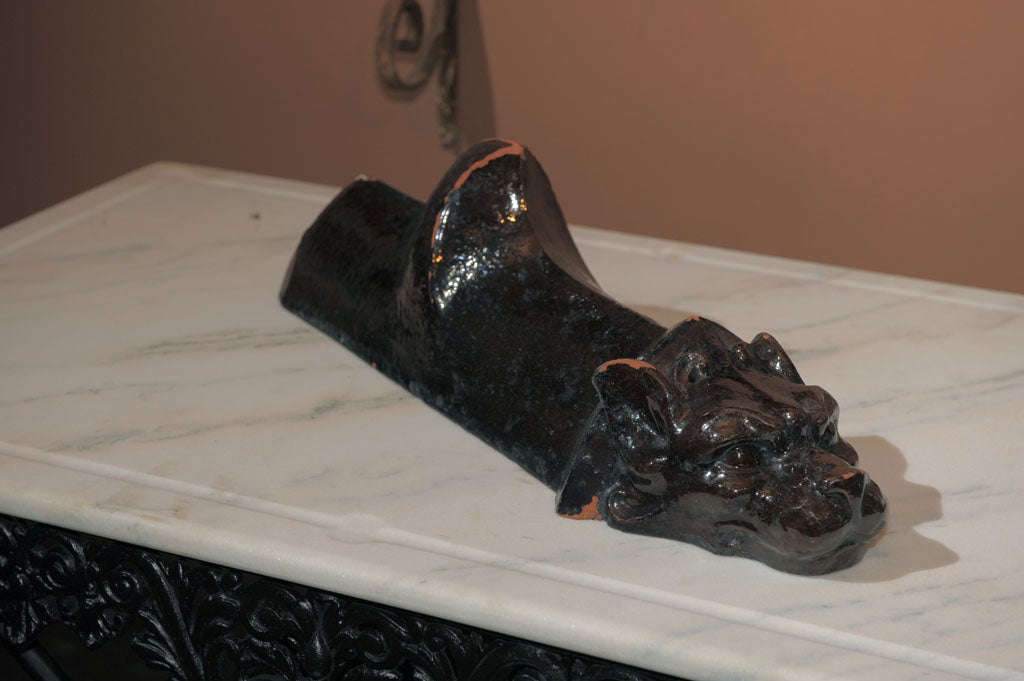 19th Century 19th C. French Gargole Roof Orniment