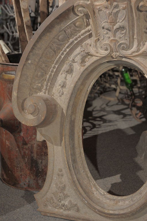 20th Century Cast Iron Window Frame  'Oeil de Boeuf '
