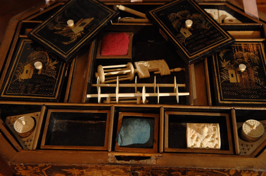 Chinoiserie Sewing Box with Nantucket Provenance 1