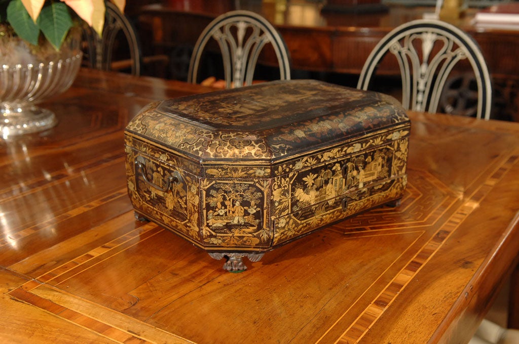 Chinoiserie Sewing Box with Nantucket Provenance 3