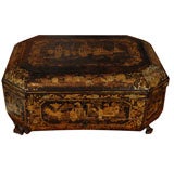 Antique Chinoiserie Sewing Box with Nantucket Provenance