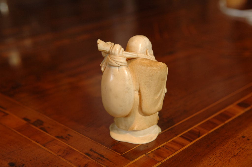 Japanese Ivory Laughing Buddha