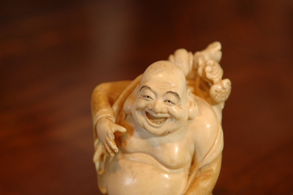 Ivory Laughing Buddha 1