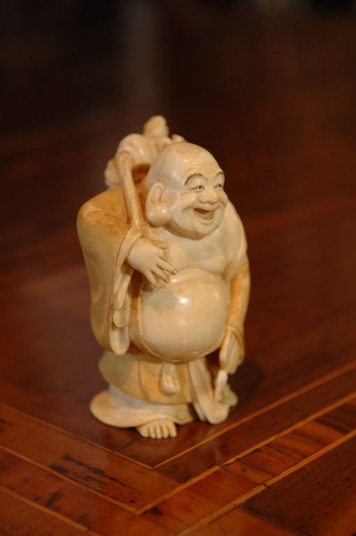 Ivory Laughing Buddha 3