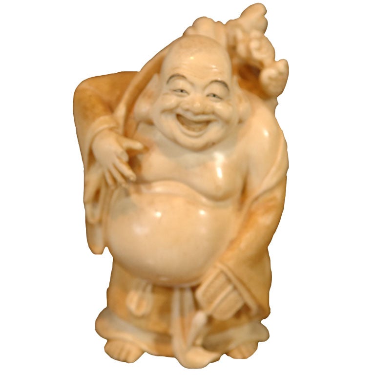 Ivory Laughing Buddha