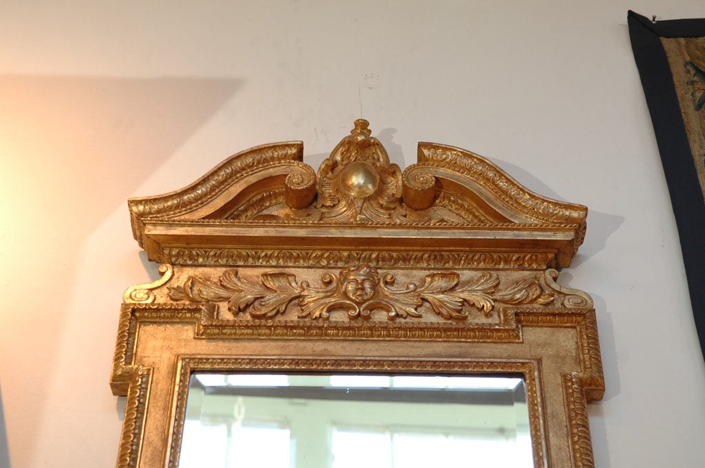 18th Century and Earlier George II Carved Giltwood Mirror