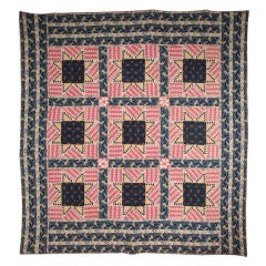 Antique Pieced Quilt: " Feathered Stars" 6
