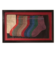 Vintage Salesman's Sample:  Children's Socks.