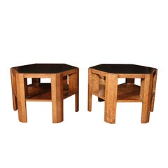 Antique Pair of Octagonal Tables by Heal and Sons