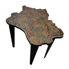 A Map of  France  Occasional Table By Doug Edge