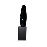Imposing Black Resine Abstract Sculpture