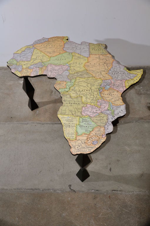 africa shaped coffee table
