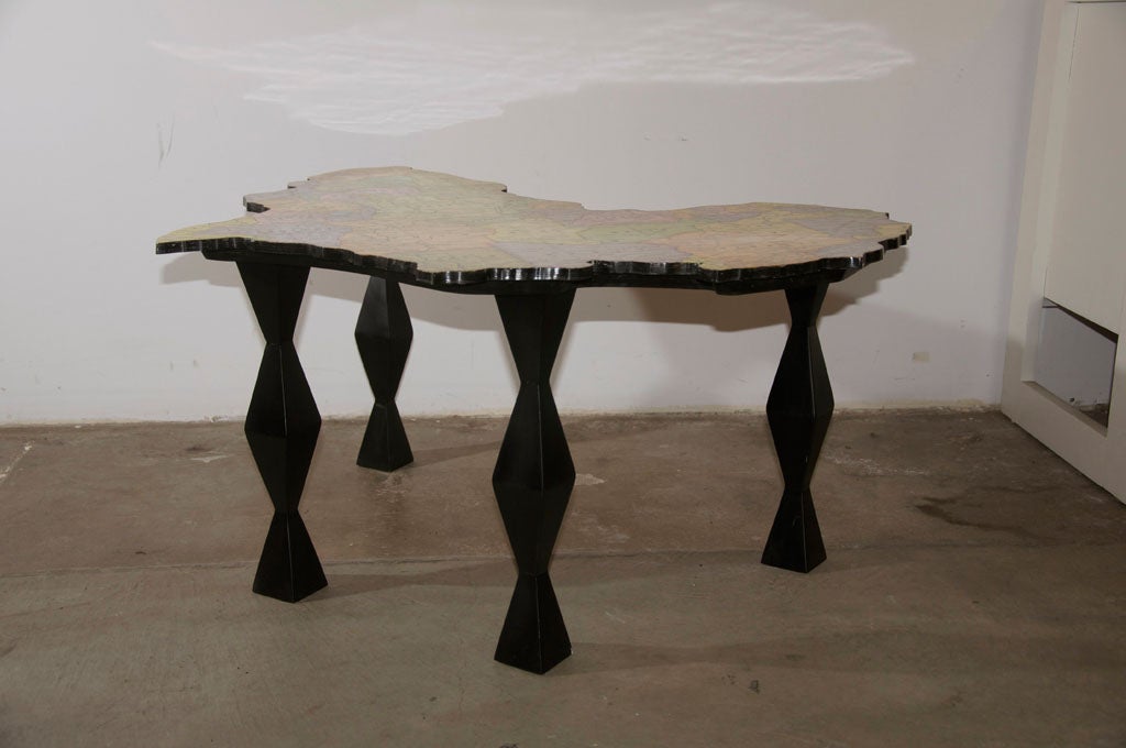American A Map of Africa Coffee Table by Doug Edge