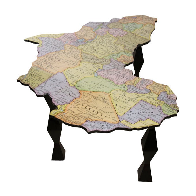 A Map of Africa Coffee Table by Doug Edge
