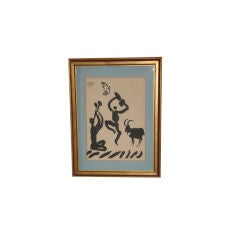 Old Print of a Drawing  by Pablo Picasso