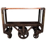 Antique INDUSTRIAL LUMBER YARD CART 1850"S