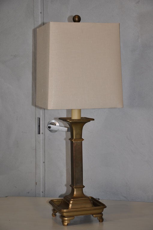 Pr Chapman Table Lamps with New Linen  Shades