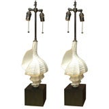 Vintage Pair of Shell Form Lamps