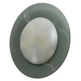 Green Glass Framed Mirror