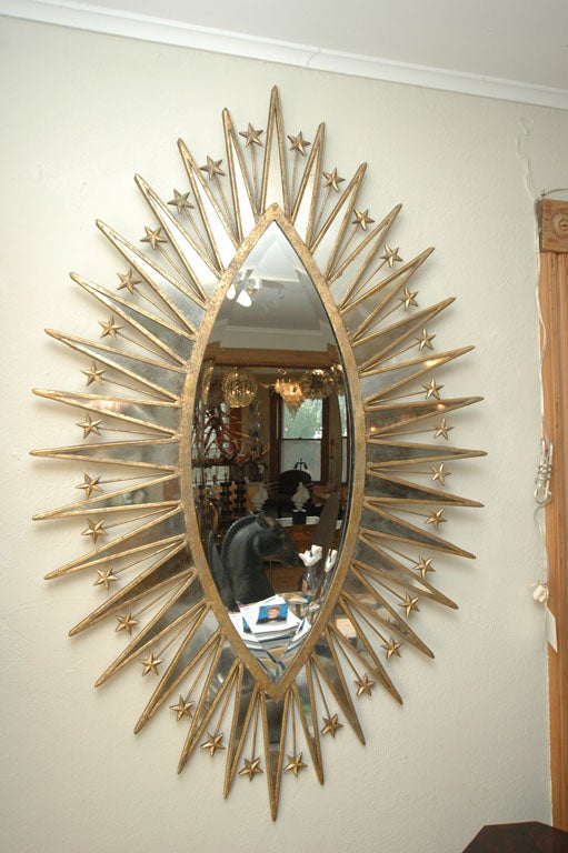 Star Gilt Mirror  c.1960's