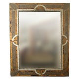 Maitland Smith Inlaid Coconut and Burled Wood Mirror