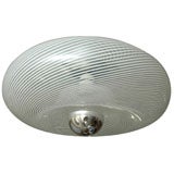 Vistosi White Striped Ceiling Fixture