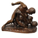 Vintage Bronze Greco/Roman Wrestlers