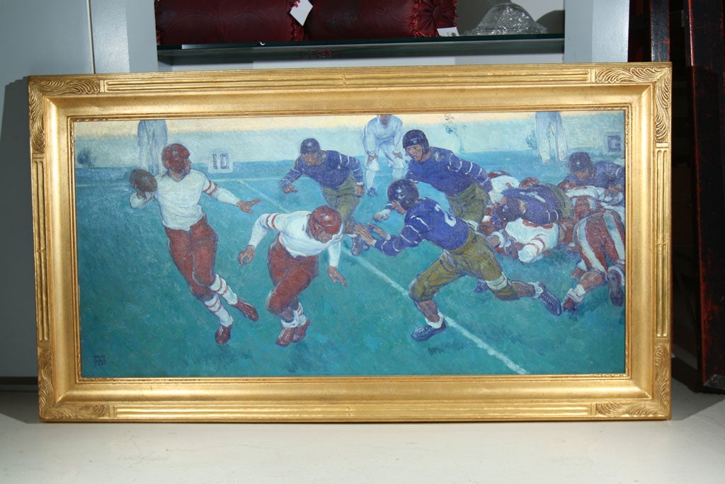 Painting- Yale-harvard  Game  By Harold Von Schmidt