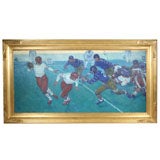 Vintage Painting- Yale-harvard  Game  By Harold Von Schmidt