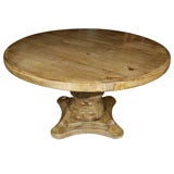 Antique SOLID  NEW  ENGLAND  PINE  ROUND  DINING  TABLE