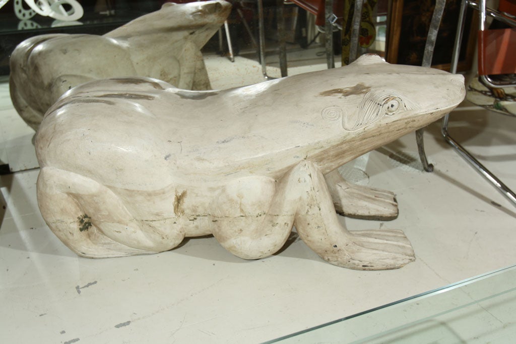 Mid-20th Century HAND CARVED FROG FROM DAVID BARRETT COLLECTION
