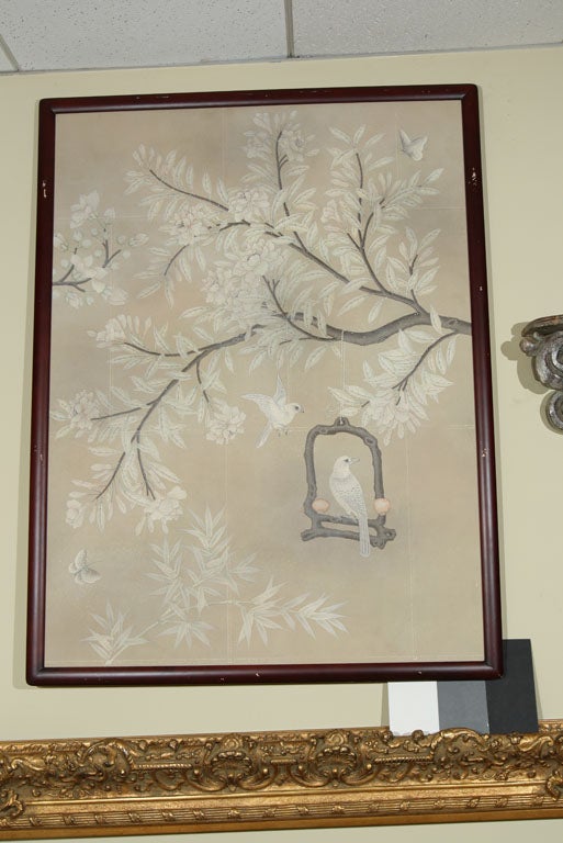 Chinese FRAMED GRACIE WALLPAPER PANEL