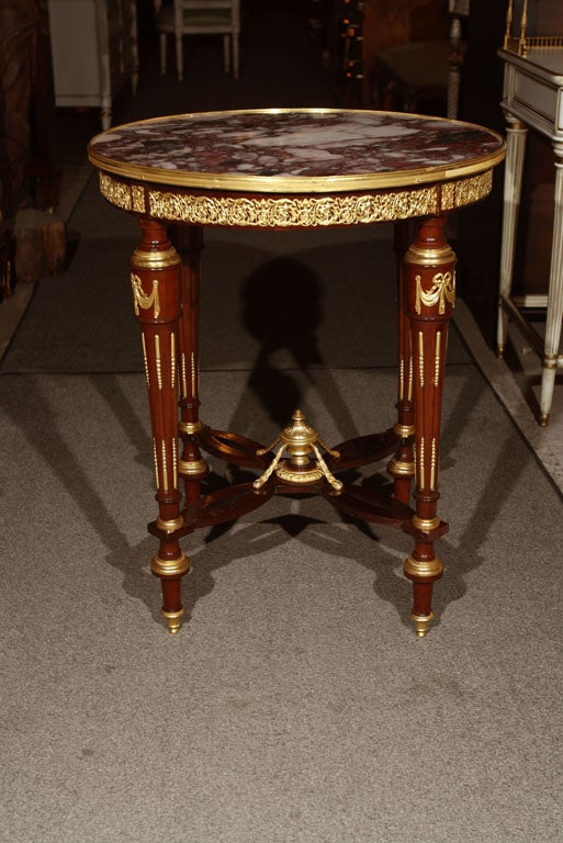 Russian Empire Mahogany & Bronze Table