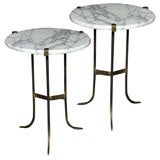 Pair of Marble Top End Tables