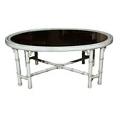 Maison Jansen Style Faux Bamboo Coffee Table 7