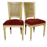 Pair of Louis XVI Style Chairs Stamped Jansen