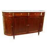 Marble Top Mahogany Sideboard Stamped Jansen