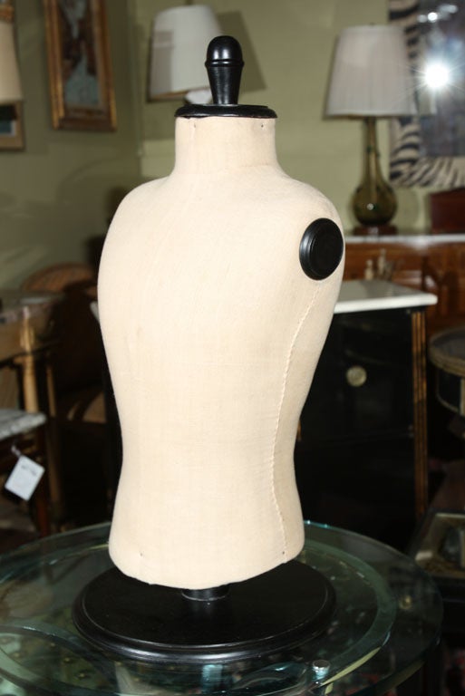 Large table top male mannequin with wood base at 1stDibs