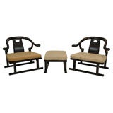 Michael Taylor designed Asian Ming Lounge Chairs by Baker