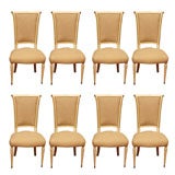 A Set of Eight Louis XVI Style Dining Chairs