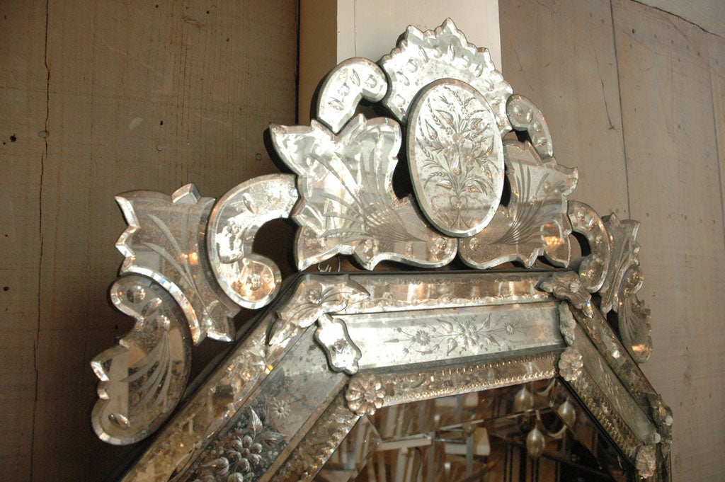 Etched and Beveled Venetian Mirror 1
