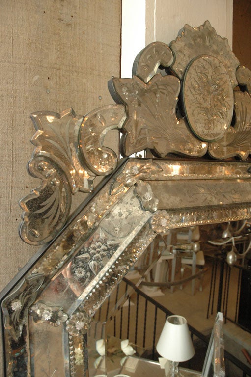 Etched and Beveled Venetian Mirror 3
