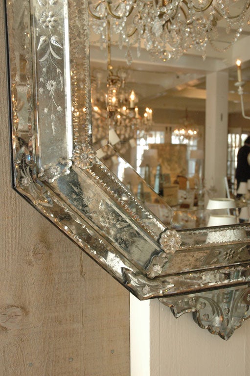 Etched and Beveled Venetian Mirror 5