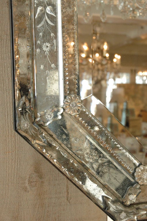 Etched and Beveled Venetian Mirror 6