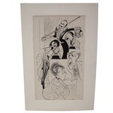 Original "Cabaret" Line Drawing by Al Hirschfeld