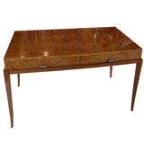 Vintage Burled Wood Writing Desk designed by Tommi Parzinger