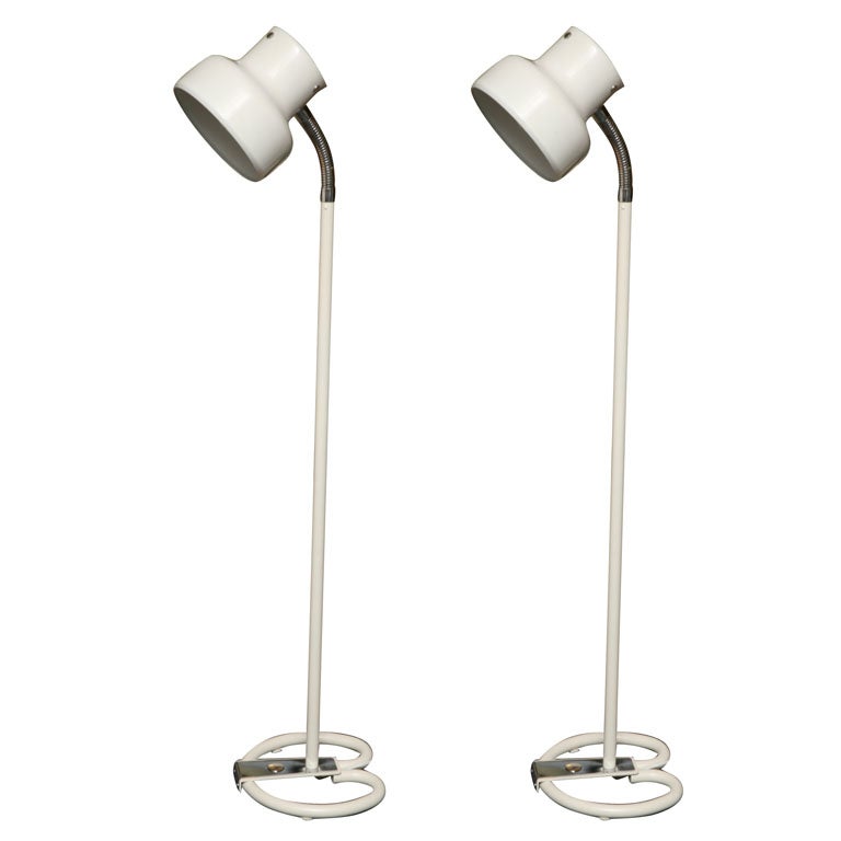 Pair Scandinavian Modern Atelje Lyktan "Bumling" Floor Lamps by Anders Pehrson 